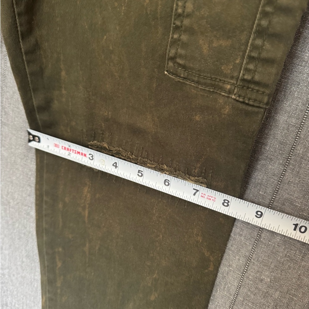 Y2K Grunge Distressed Z CAVARICCI 90’s Skater Pants Green Vintage Cargo Indie - Picture 11 of 13